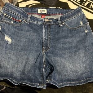 Tommy Hilfiger Distressed Blue Jean Shorts